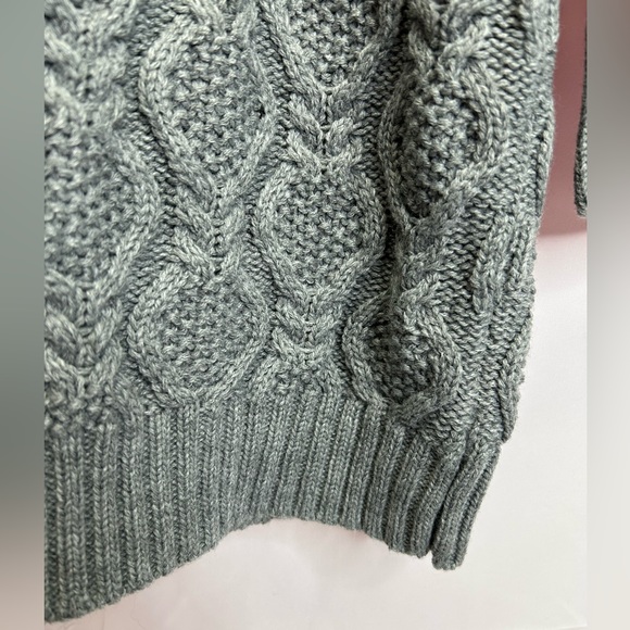 LISA & ROSE | Gray Ogee Crewneck Long Sleeve Sweater Dress (Size: X-Large) - Picture 7 of 10